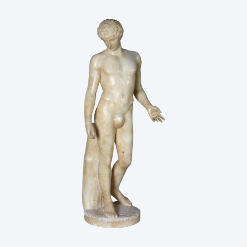 Sculpture en albâtre représentant Apollon XIXème