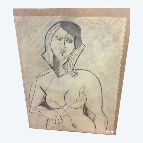Cubist drawing from the '50s
