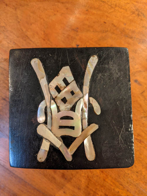 An ebony cube...