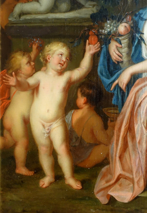 Mattheus Terwesten (attributed to): 18th century Dutch school, HSP - Allegory of abundance