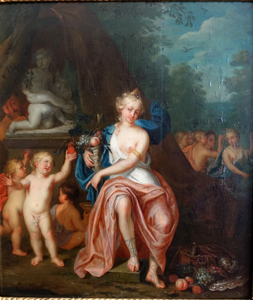 Mattheus Terwesten (attributed to): 18th century Dutch school, HSP - Allegory of abundance