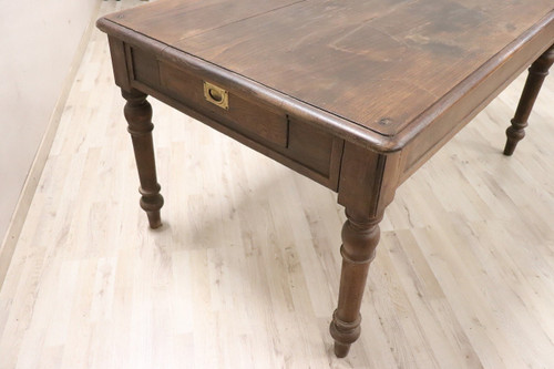 Table de Cuisine en Bois de Sapin, Début du 20ème Siècle