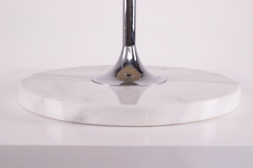 Mushroom lamp with double shade and marble base.