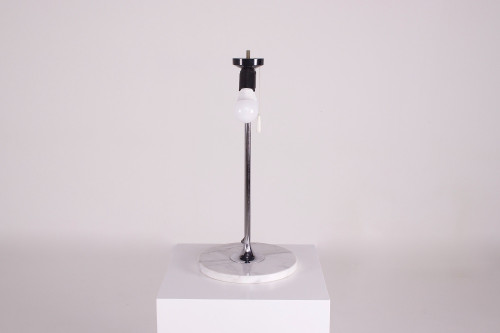 Mushroom lamp with double shade and marble base.