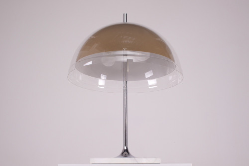 Lampe champignon base marbre par Frank Bentler.