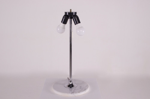 Lampe champignon base marbre par Frank Bentler.