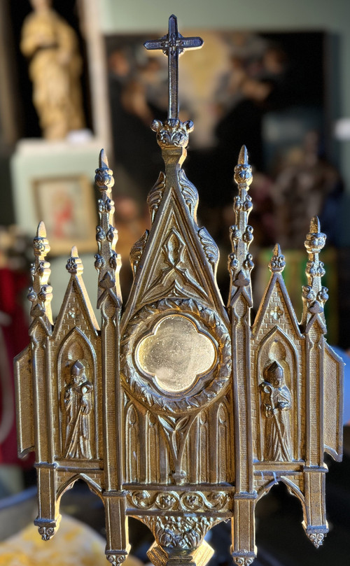 Neo-Gothic Reliquary Monstrance - 19th century