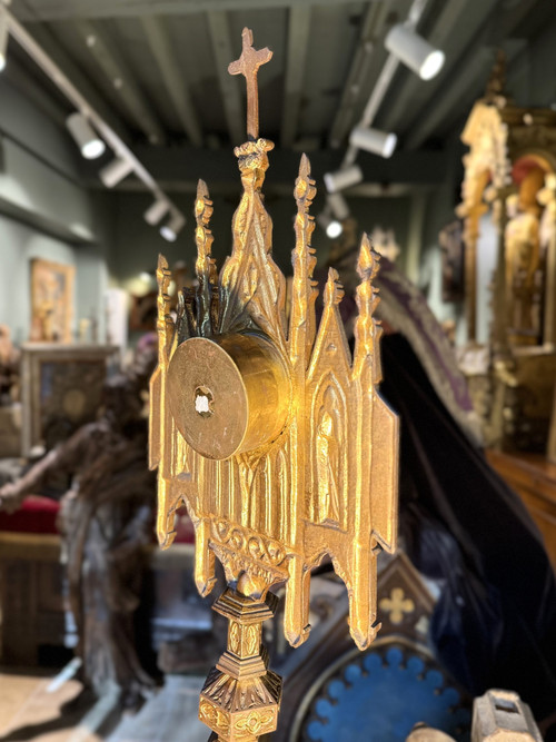 Neo-Gothic Reliquary Monstrance - 19th century