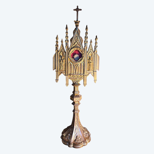 Neo-Gothic Reliquary Monstrance - 19th century