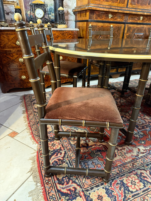 1970S VINTAGE DINING ROOM SET (TABLE AND CHAIRS)