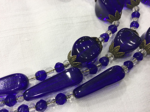 Collier en verre années 30