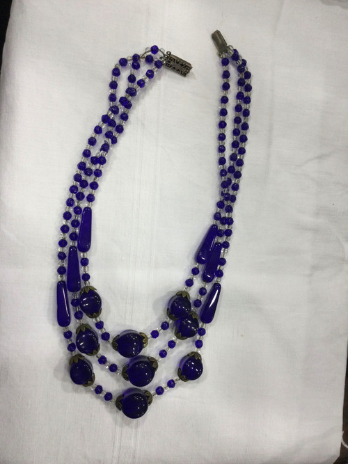 Collier en verre années 30