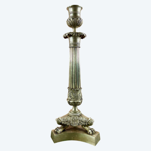 Candeliere antico in bronzo, inizio 19ᵉ secolo, stile Impero