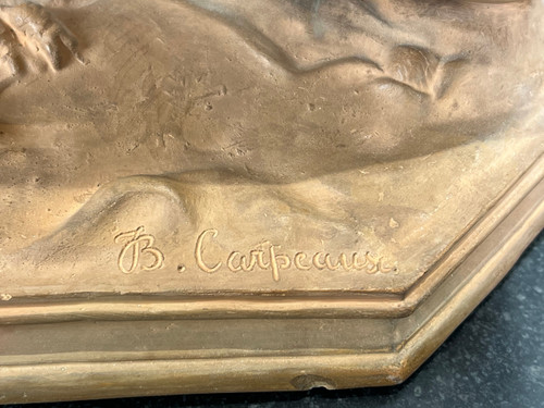 JEAN BAPTISTE CARPEAUX / TERRE CUITE SIGNÉE LE PÊCHEUR NAPOLITAIN A LA COQUILLE