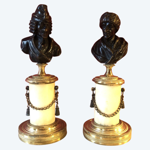 Voltaire e Rousseau, fine XVIII o inizio XIX secolo