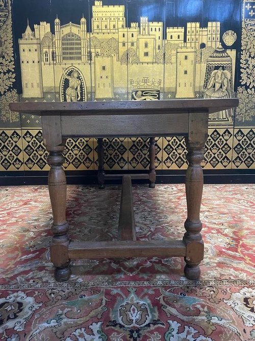 Table de ferme style Louis XIII en chêne