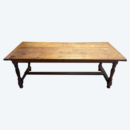 Table de ferme de style Louis XIII en chêne