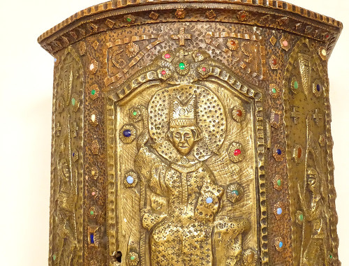 Tabernacle Cuivre Repoussé Saint Germain Orthodoxe Byzantin Croisade XIXème