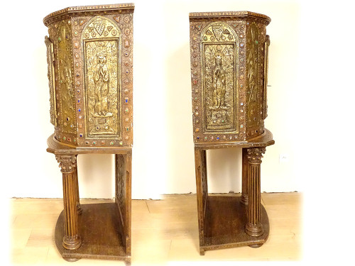 Tabernacle Cuivre Repoussé Saint Germain Orthodoxe Byzantin Croisade XIXème