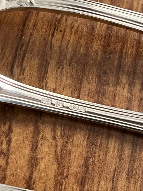 12 SFAM Bien aimé Rocaille fish cutlery sets