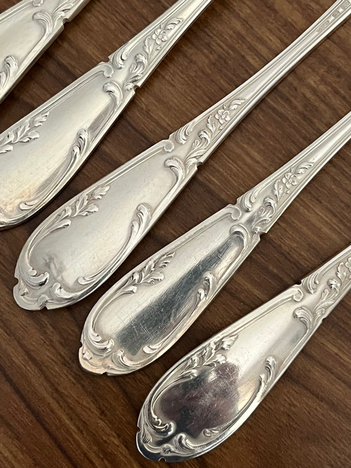 12 SFAM Bien aimé Rocaille fish cutlery sets