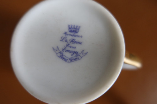 Tasses à café en porcelaine de Limoges