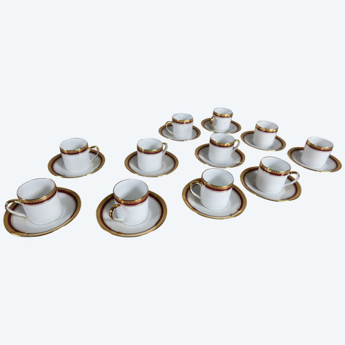 Tasses à café en porcelaine de Limoges
