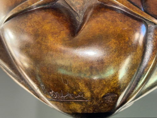 Ludmila Tchérina, Sculpture En Bronze " Europe A Coeur" Signée (1924 - 2004)
