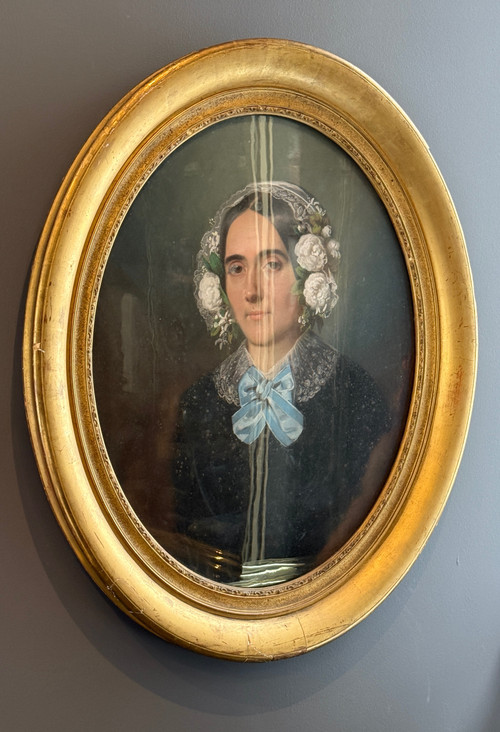 Théodore Fantin - Latour, Pastellporträt einer Frau, signiert (1805 - 1875)