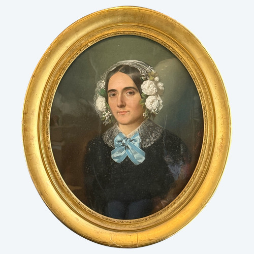 Théodore Fantin - Latour, Pastellporträt einer Frau, signiert (1805 - 1875)