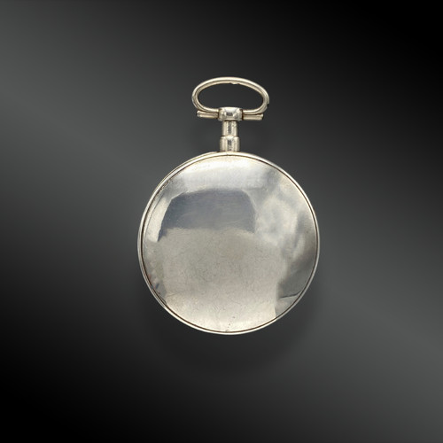 Taschenuhr, Hahn, in Silber. Frankreich 19. Jahrhundert