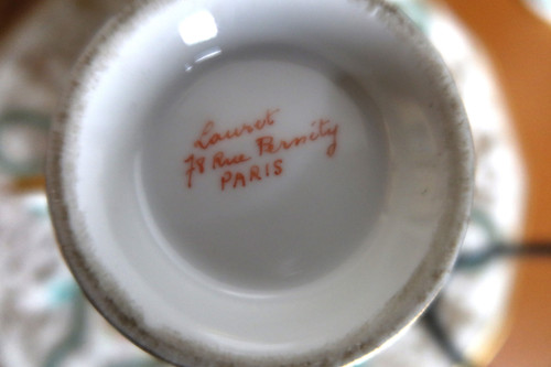 Service à thé,café et gâteaux en porcelaine de Lauret à Paris