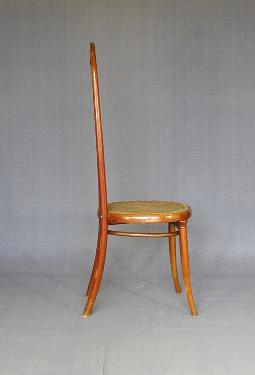 Sedia Thonet N°17, 1865 circa color ciliegio chellac-etichetta 1a -