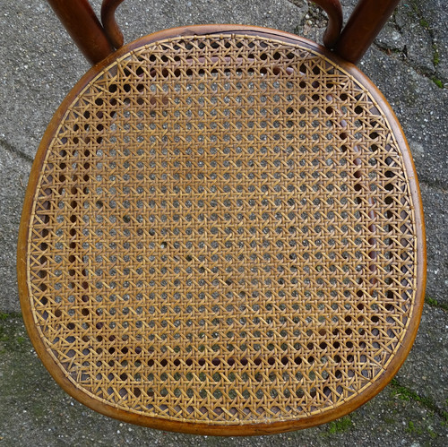 Sedia Thonet N°17, 1865 circa color ciliegio chellac-etichetta 1a -