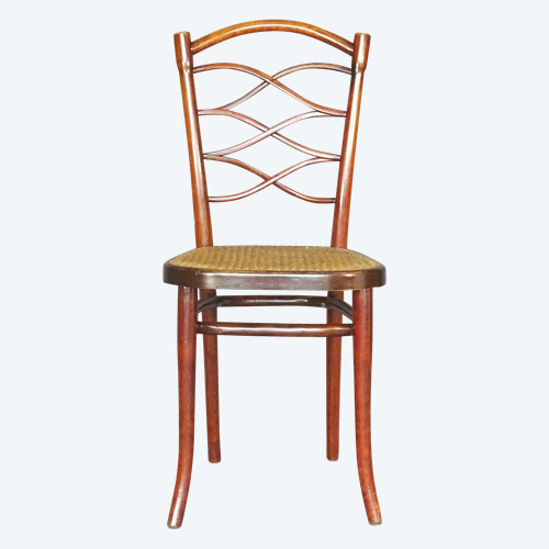 Sedia Thonet N°62 del 1890 circa, canna di palissandro tinto originale