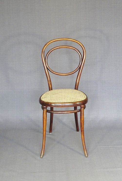 Sedia Thonet N°10, 1870 circa, decoro in palissandro