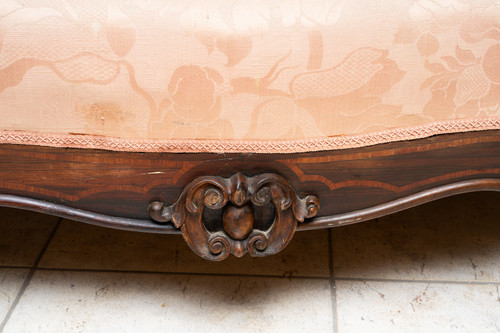 Antique Neapolitan Louis Philippe sofa, 19th century.