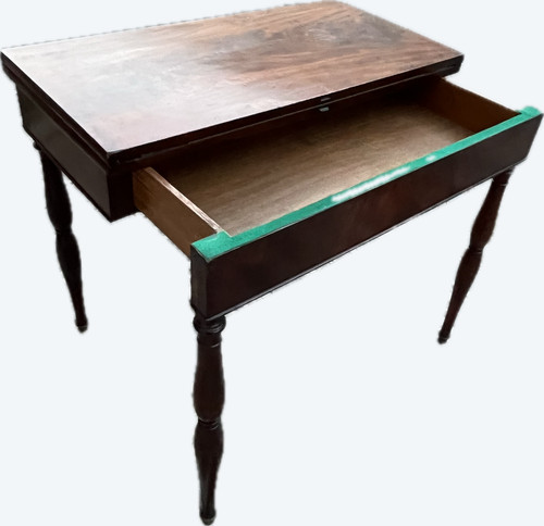 Mahogany game table from the mid-19th century
