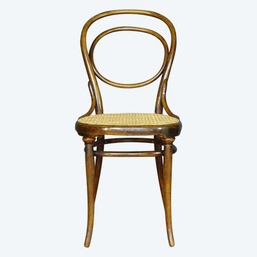 Thonet N°10 Ca.1875 chair - walnut stain - new cane -