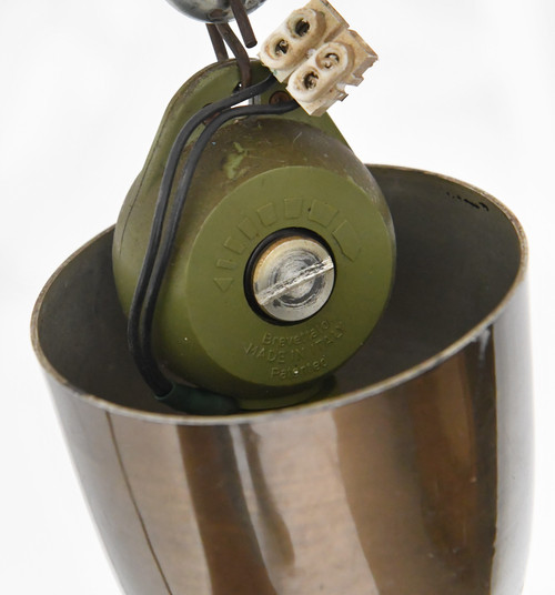 Suspension en opaline orange des années 1960