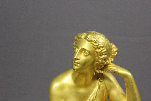 Restoration Clock In Gilt Bronze, Allegory of Astronomy Early 19th century