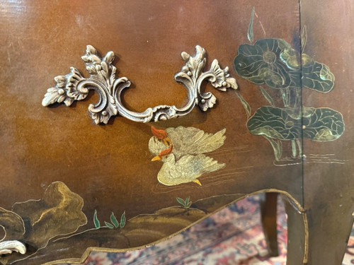 LOUIS XV CHINA LACQUER CHEST OF DRAWERS