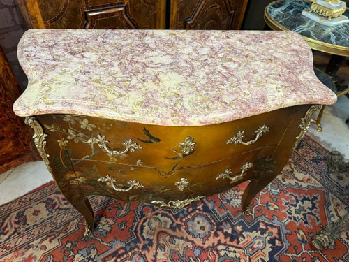LOUIS XV CHINA LACQUER CHEST OF DRAWERS