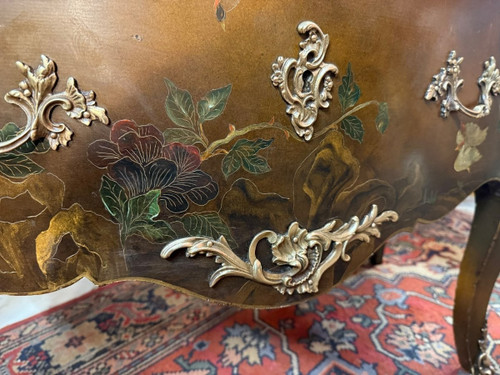 LOUIS XV CHINA LACQUER CHEST OF DRAWERS