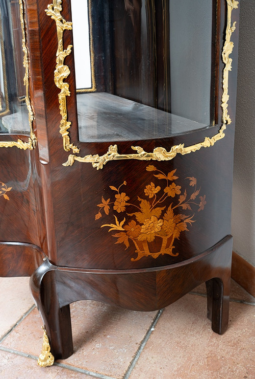Vitrine Ancienne Française Napoléon III, époque 19ème Siècle.