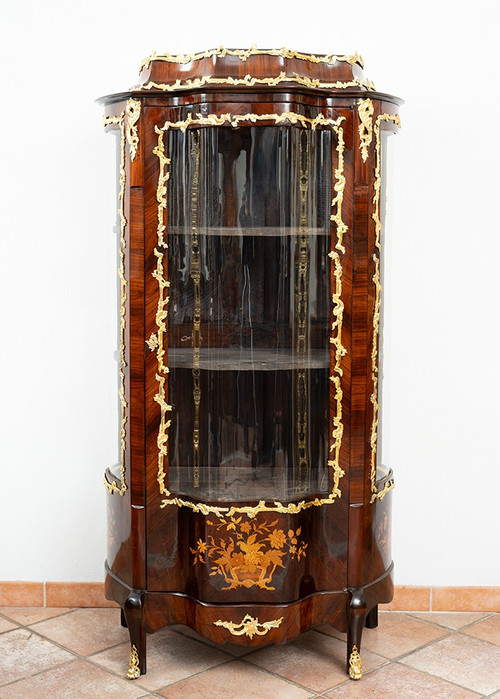 Vitrine Ancienne Française Napoléon III, époque 19ème Siècle.