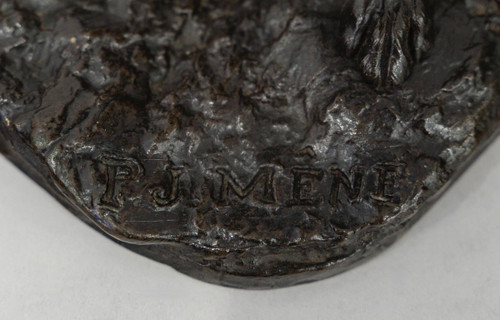 Sculpture - Chien De Chasse Setter , Pierre- Jules Mêne (1810-1879) - Bronze