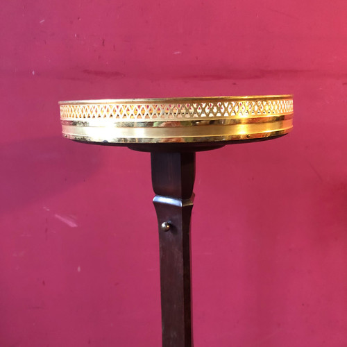 Pedestal table with light holder after Canabas