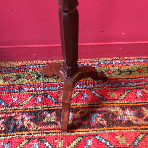 Pedestal table with light holder after Canabas