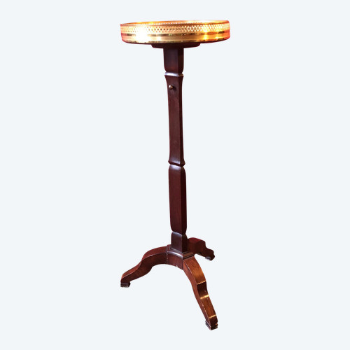 Pedestal table with light holder after Canabas